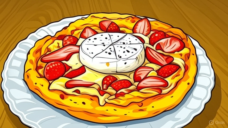 ３種チーズといちごのスイーツピザ