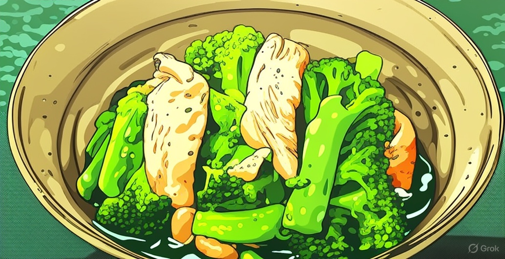 ブロッコリーと鶏むね肉のやわらか煮